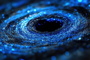 Wall Mural - glittering blue vortex resembling cosmic event