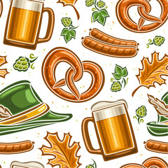 Wall Mural - Vector Oktoberfest Seamless Pattern