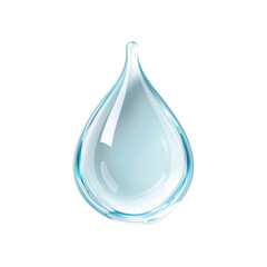 Wall Mural - a water droplet is shown in a clear glass, transparent or white background