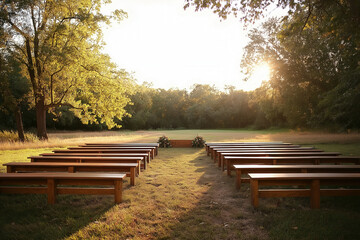 Poster - Ranch wedding - beautiful ceremony on a farm