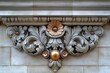 © julija - intricate architectural detail of gypsum molding with bronze inlays on sandstone wall blending classical and modern design