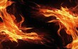 © Ivan - Fire flames on dark background.