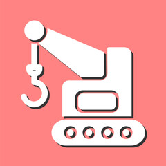 Canvas Print - Lifter Crane Vector Icon