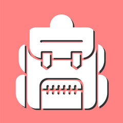 Sticker - Backpack Vector Icon