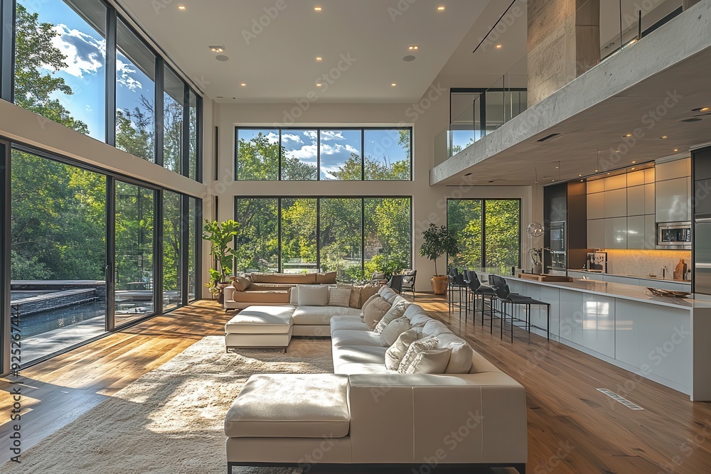 luxe open concept haven expansive modern living space with ...