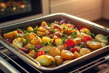 Wall Mural - baked potatoes