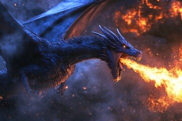 dragon in the fire