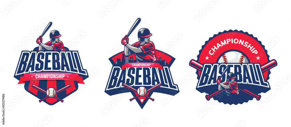 baseball logo design Stock Vector | Adobe Stock