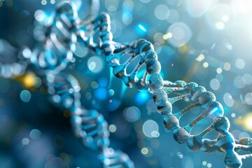 Detailed view of a blue and white structure captured up close, Personalized treatment plans generated by analyzing each patient's genetic makeup