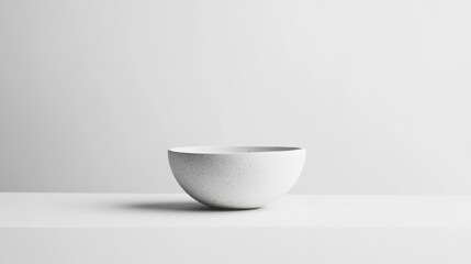 Sticker - White Ceramic Bowl on a White Surface