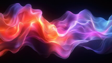 Poster - Abstract Colorful Wavy Lines and Curves