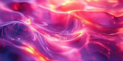 Wall Mural - Abstract Liquid Surface with Pink and Orange Hues