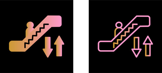 Wall Mural - Escalator Vector Icon