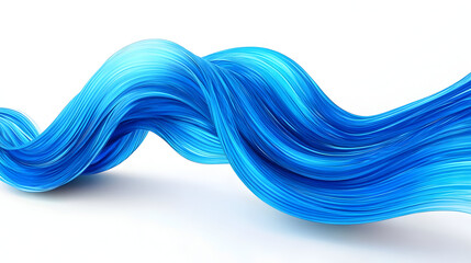 Poster - A flowing wave of vibrant blue strands creating a dynamic and fluid visual effect.