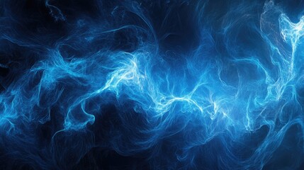 Wall Mural - electric texture. blue lightning on dark sky background. thunderbolt background