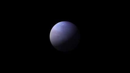 Wall Mural - black background, a dark and light rotating planet in outer space