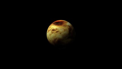 Wall Mural - black background, a planet with a storm in it in outer space