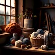© Antonio - Cozy Corner with Knitting Supplies