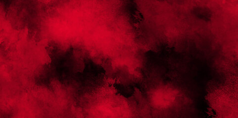 Dark Red Watercolor Abstract Background. Red Grunge Paper Texture Artistic Background. Red smoke texture on black. Freeze motion of red dust splash Abstract background of chaotically mixing.