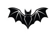 © DESIGNSERVICE - Bat black silhouette icon vector isolated on white background