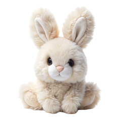 rabbit stuffed fluffy plushie on transparent background