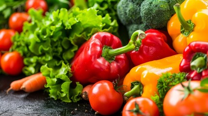 Fresh Vegetables and Produce Arrangement