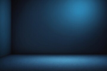 Wall Mural - Abstract luxury gradient blue background, empty dark blue studio banner