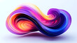 © Siasart Studio - A vibrant, swirling abstract design with flowing colors and smooth curves.