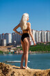 © Andrey_Arkusha - Full body portrait of a young beautiful blonde woman