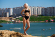 © Andrey_Arkusha - Full body portrait of a young beautiful blonde woman