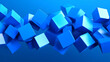 © Siasart Studio - Abstract 3D Rendering of Blue Cubes.