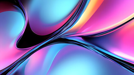 Poster - Abstract background with bright colors and fluid shapes.