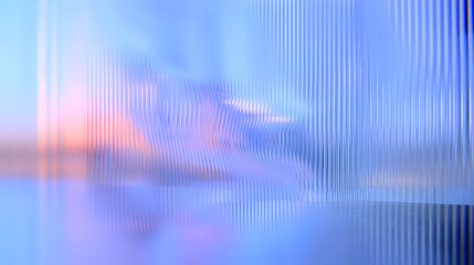 Canvas Print - Abstract blue and pink background with vertical lines.