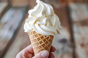 Soft Serve Ice Cream Cone