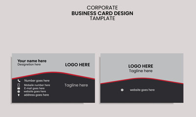 Wall Mural - corporate business card design template.