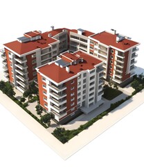 Wall Mural - Modern Architectural Design of Residential Apartment Buildings