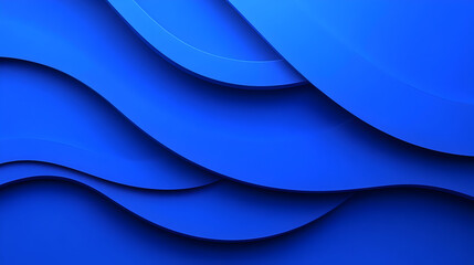 Wall Mural - Abstract blue waves with layered design elements.