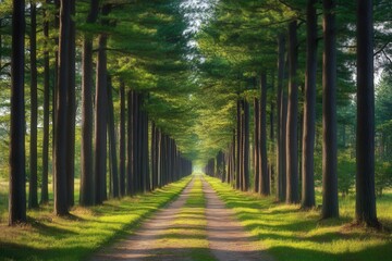 Wall Mural - Tree-Lined Gravel Path