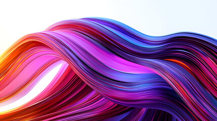 Sticker - Abstract colorful waves creating a dynamic and fluid visual effect.