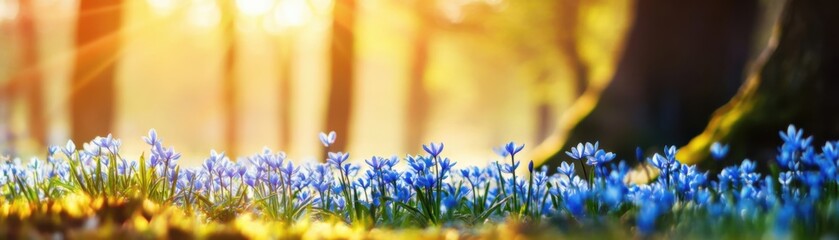 Wall Mural - Morning Bloom in Forest