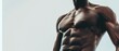 © Ai Studio - Close-up of a sculpted, muscled torso showcasing the definition and tone of well-maintained abs and chest in an athletic pose.