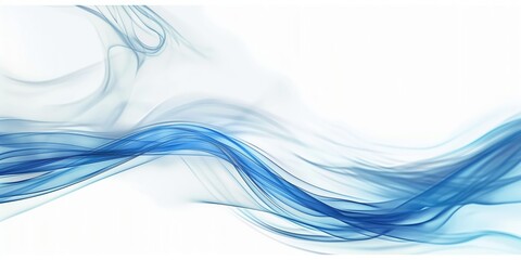 Canvas Print - Translucent Blue Waves Abstract Design created by ai