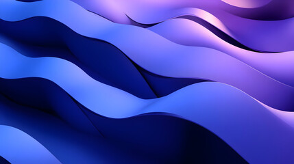 Canvas Print - Abstract wave pattern in shades of blue and purple, creating a smooth, flowing texture.