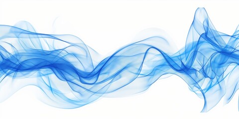 Canvas Print - Translucent Blue Waves Abstract Design created by ai