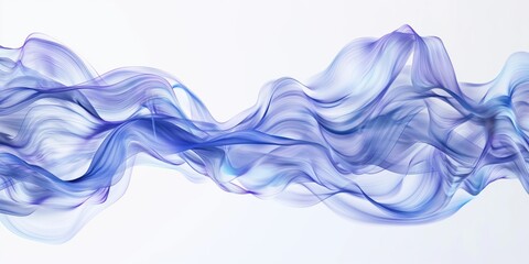 Wall Mural - Translucent Blue Waves Abstract Design created by ai