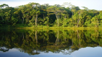 Wall Mural - Serene Forest Reflection