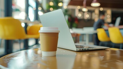 Poster - Coffee Break in a Modern Cafe