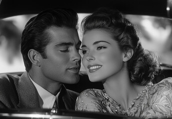 A black and white screenshot of an old classic movie. 