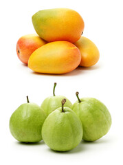 Sticker - Guava and Mango on white background 