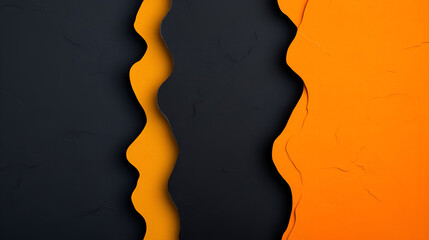 Wall Mural - Abstract Black and Orange Swirl Background with Text Space - Perfect for Halloween and Fall Designs